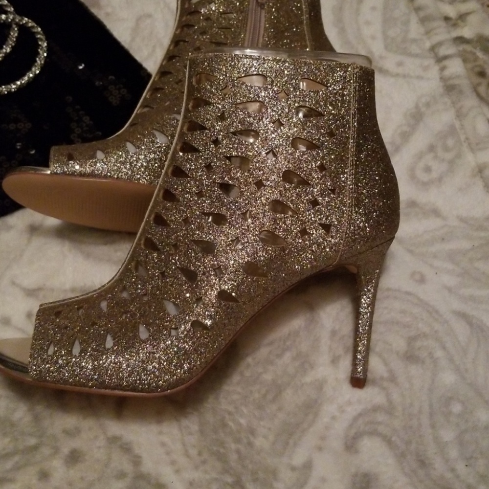 Nine west bootie in gold glitter - Picture 3 of 5